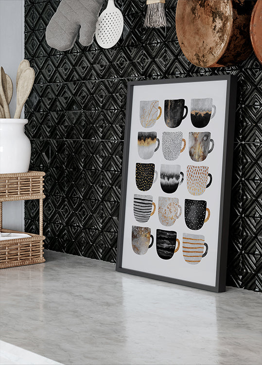 Pretty Coffee Cups Plakat