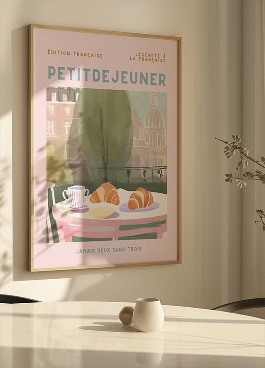 Petit Dejeuner, Croissants, Paris, Pastell