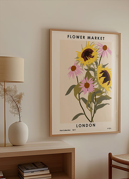 Flower Market. London Plakat