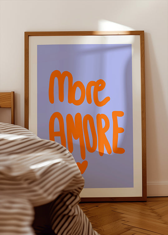 Bold Typography in Vibrant Orange Plakat