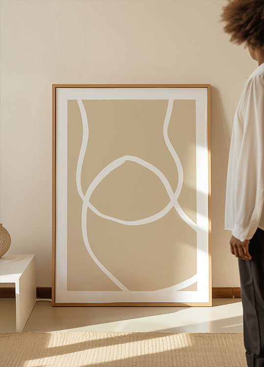 Beige Lines 04 Plakat