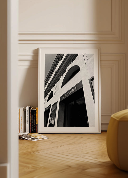 Louis Vuitton Rome Boutique Black & White Plakat