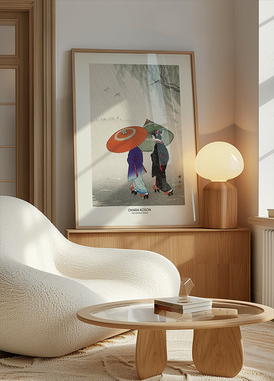 Two Women In The Rain Plakat