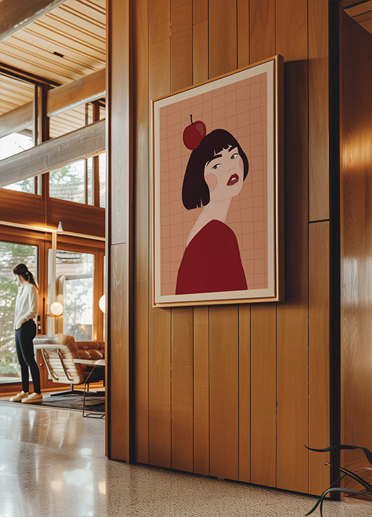 Girl with Apple Plakat