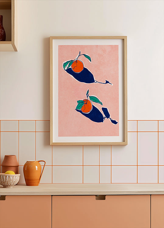 Abstract Oranges Plakat