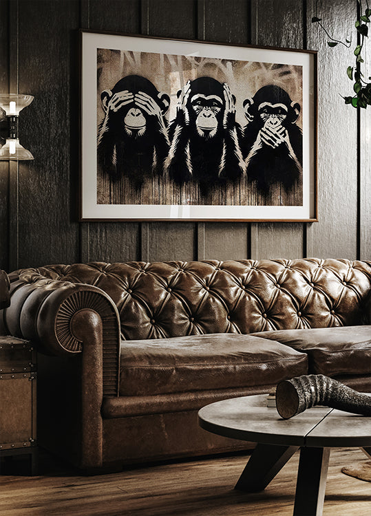 Three Wize Monkeys Plakat