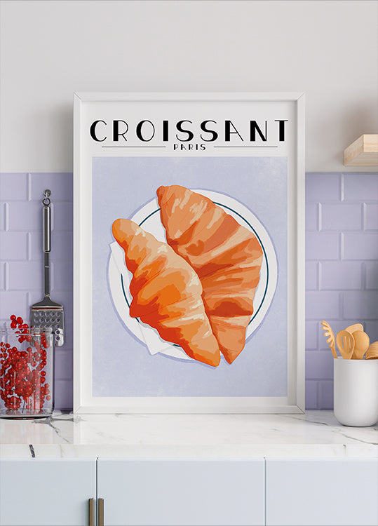 Croissant - Paris Plakat