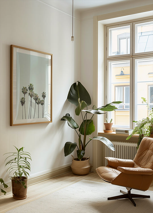 Blue Palm Trees Plakat