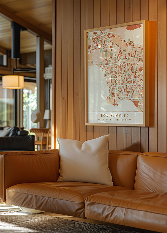 Black Maps Earth Tones 42 Plakat