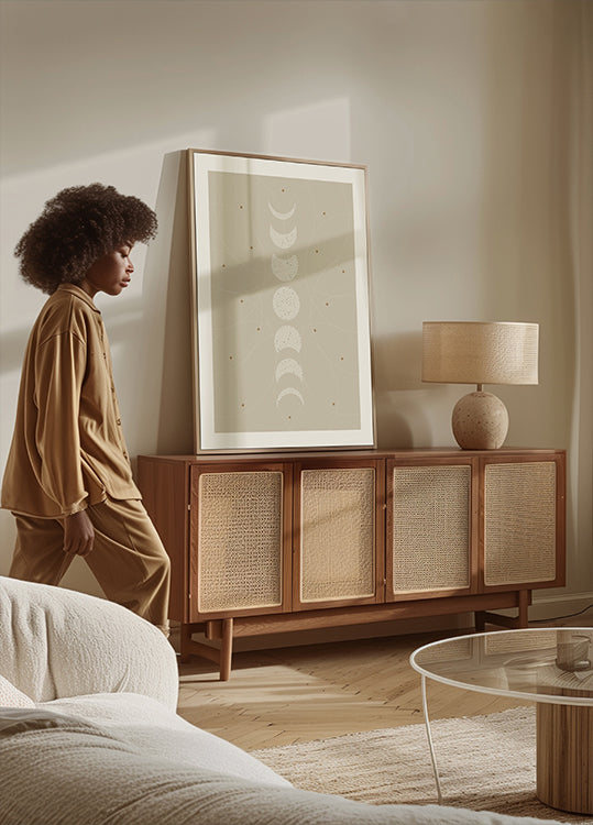 Phases of the Moon, Celestial Lunar Cycle Plakat