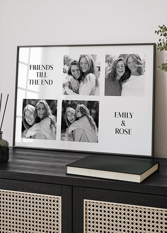 Friends Till The End Personalized Photo Collage Plakat