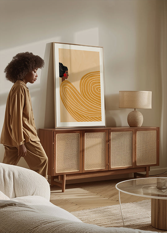 The Woman With the Yellow Stripes Plakat