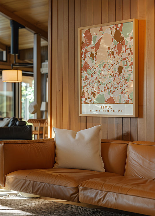 Black Maps Earth Tones 79 Plakat