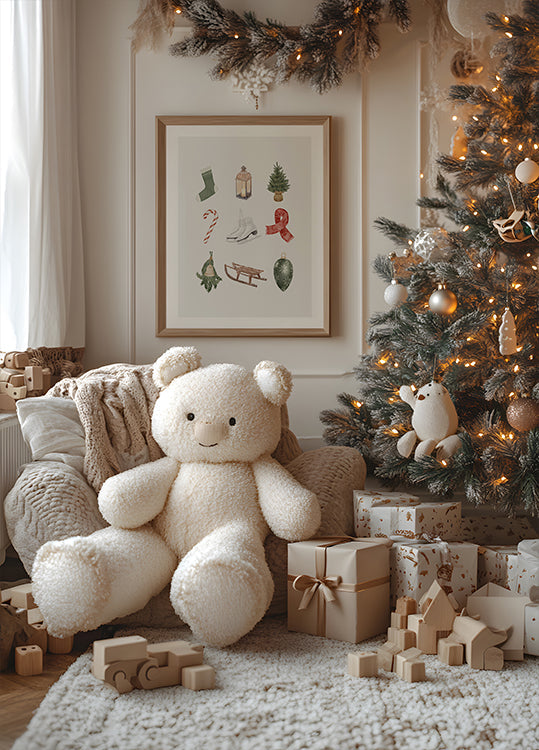 Nine Cute Christmas Items Plakat