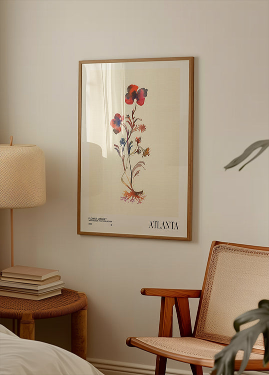 Watercolor print collection. Flower market - Atlanta