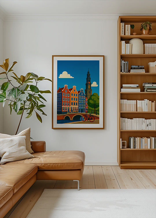 Amsterdam Canal and Bike Plakat