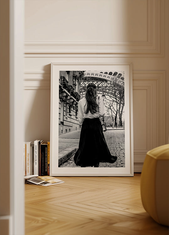 Parisian Elegance Eiffel Tower Black & White Plakat