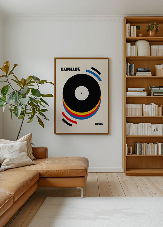 Bauhaus Musik Retro Illustration Plakat