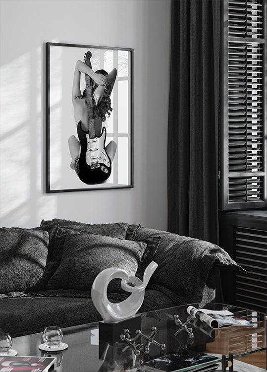 Lady And The Strat Plakat