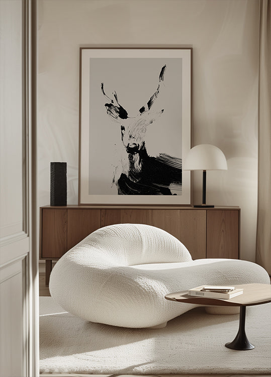 Brushstroke Deer II Plakat