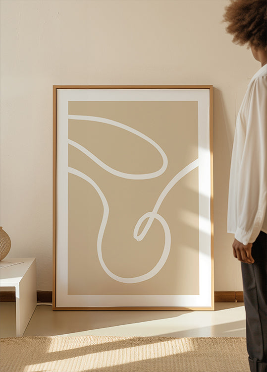 Beige Lines 02 Plakat