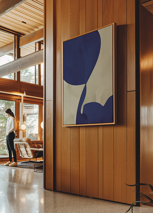 Navy Flow Abstract Plakat