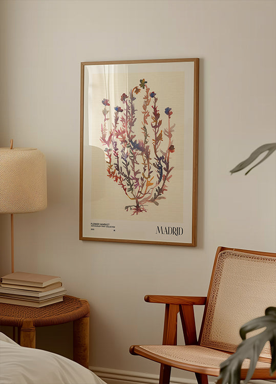 Watercolor print collection. Flower market - Madrid