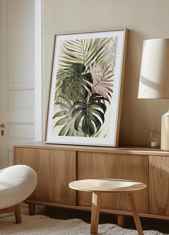 Boho Tropical Bouquet  Plakat