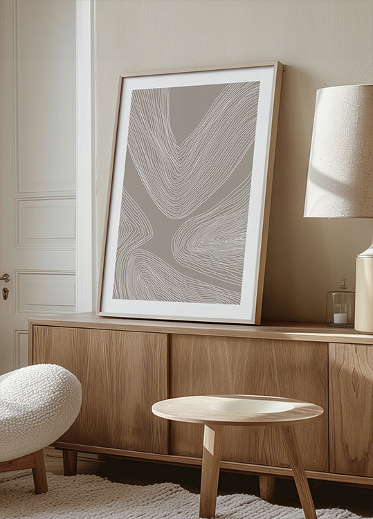 Flowing Contours Line Art Plakat
