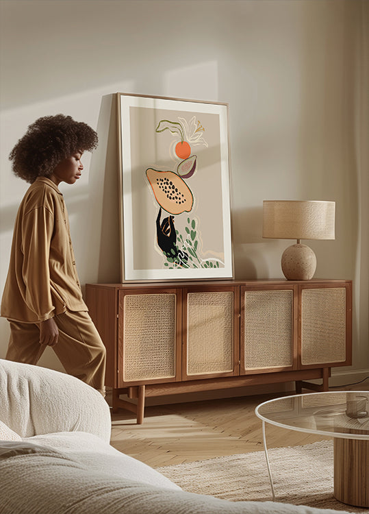 Balancing Fruits Plakat