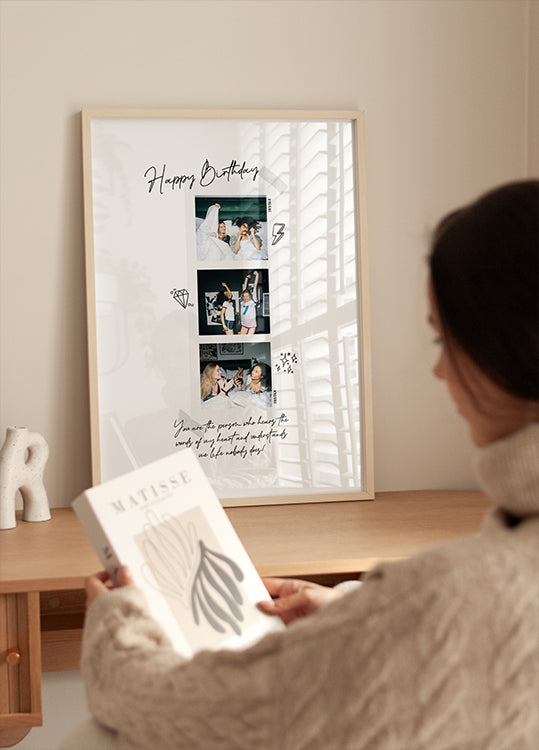 Happy Birthday Personalized Instax Collage Plakat