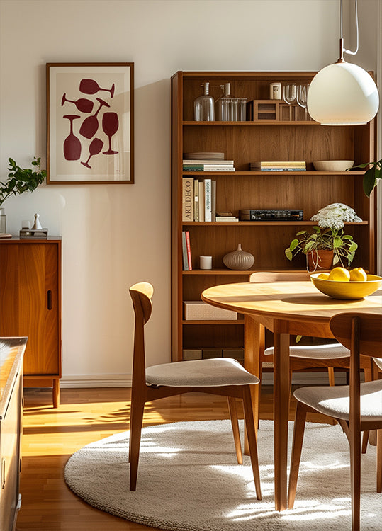 Abstract  Wine Glasses Plakat