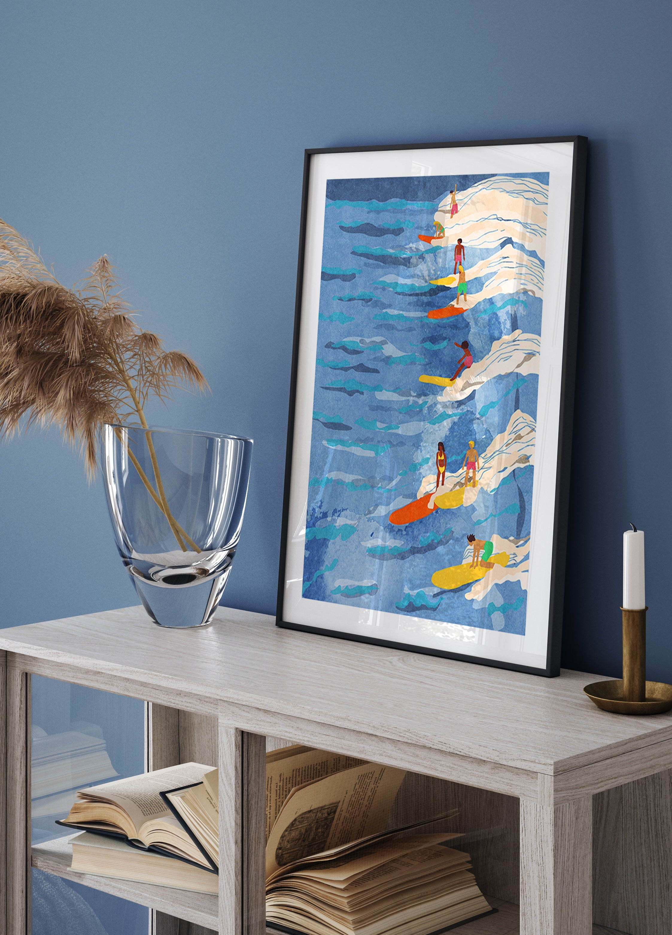 chilled surfing Plakat