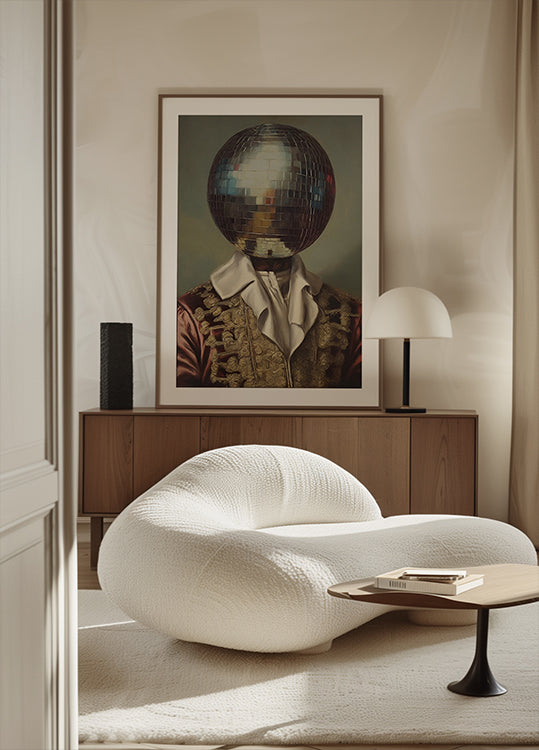 DiscoHead King  / Altered Collage Art Plakat