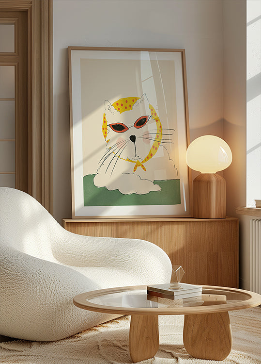 Chic Feline Pose Plakat