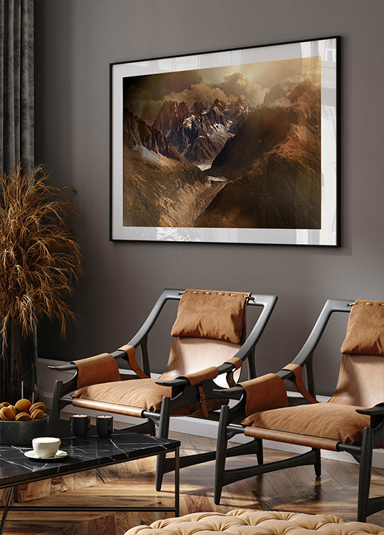 Mont Blanc Massiv Plakat