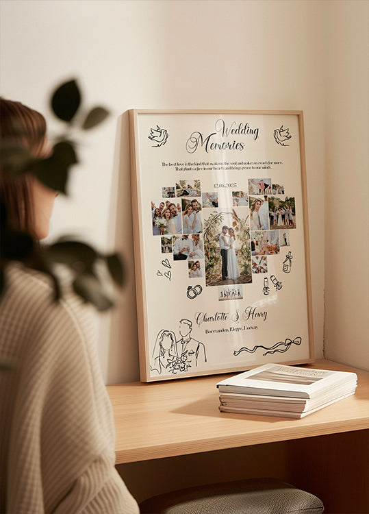 Wedding Memories Photo Collage Plakat