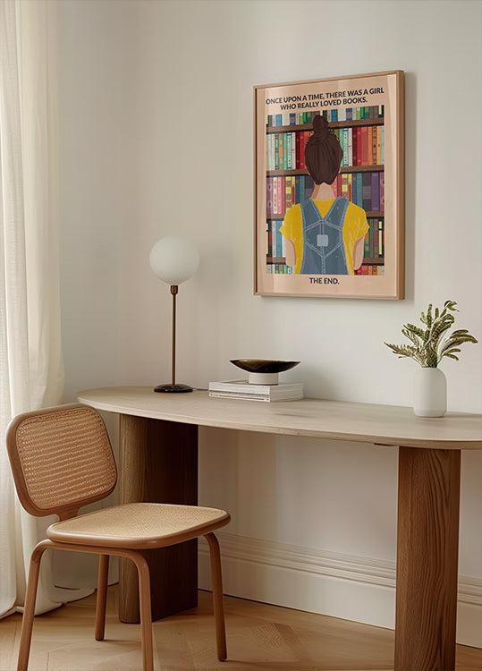 Book Girl (brunette) Plakat