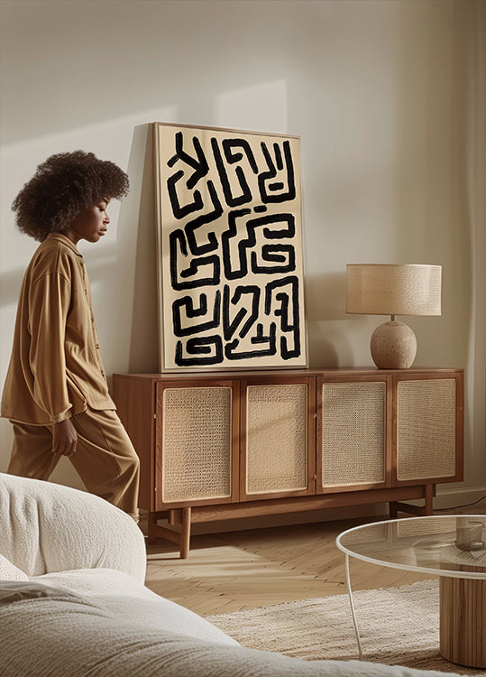 Abstract Maze Lines Plakat