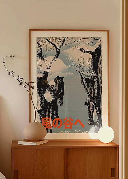 To the Valley of the Wind Japanese Winter Plakat
