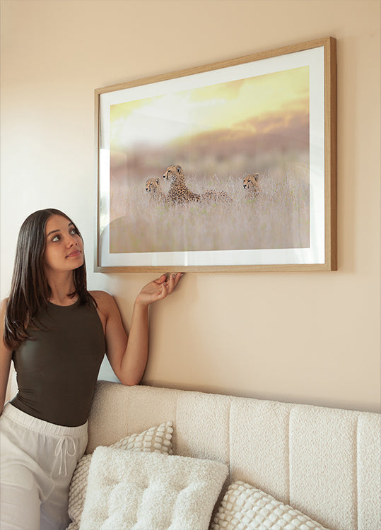 Cheetah Family Plakat - Posterbox