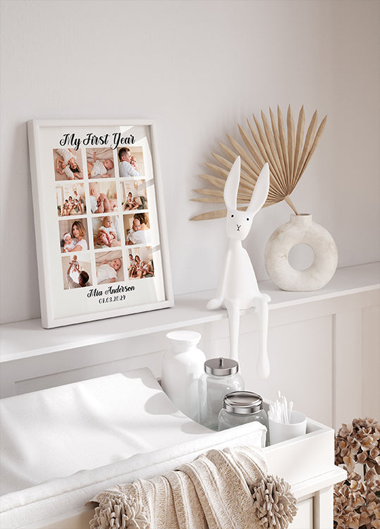 My First Year Personalized Baby Plakat