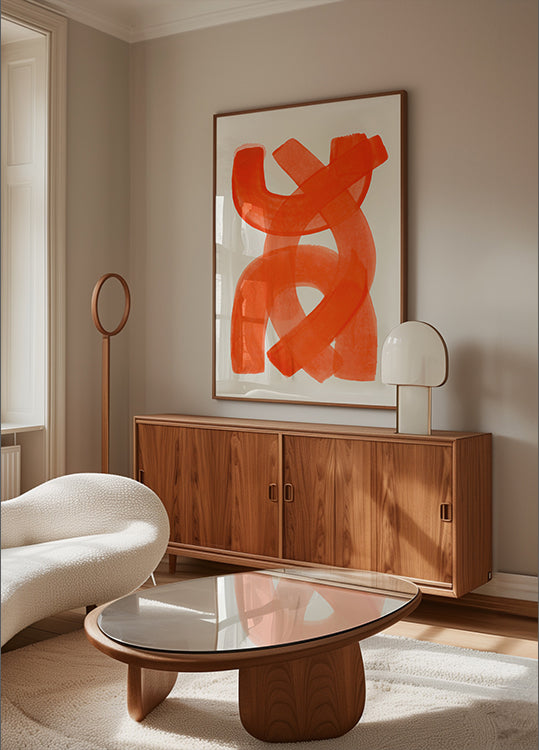 Orange Strokes Plakat