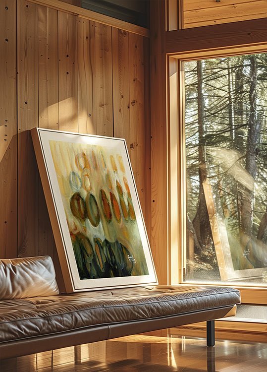 Abstract With Ovals and Gold II Plakat