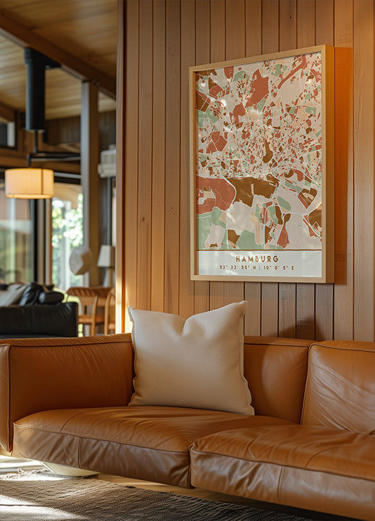 Black Maps Earth Tones 31 Plakat