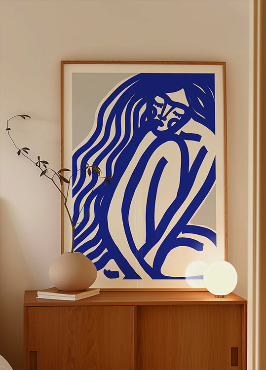 Blue Contours Plakat