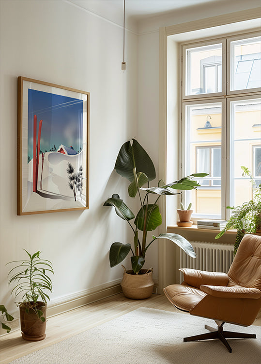 Ski landscape Plakat