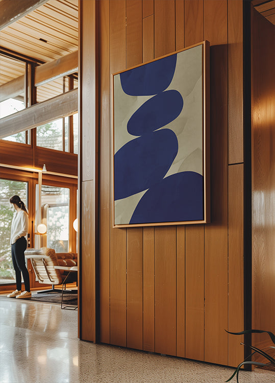 Navy Balance Abstract Plakat