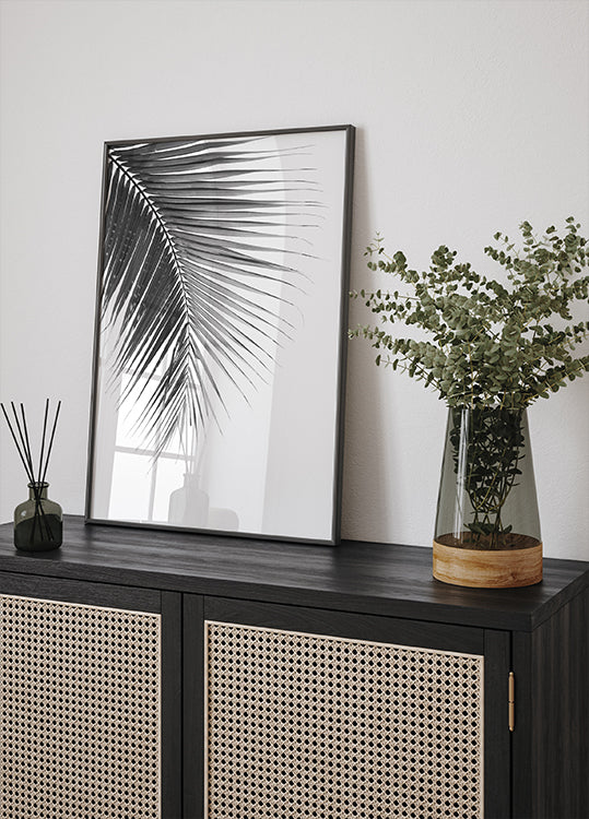 Palm Leaf in Monochrome Plakat