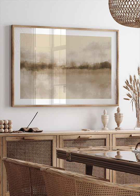 Abstract Landscape in neutral browns Plakat